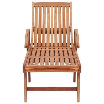 Sonnenliegen 2 Stk. mit Auflagen Königsblau Massivholz Teak