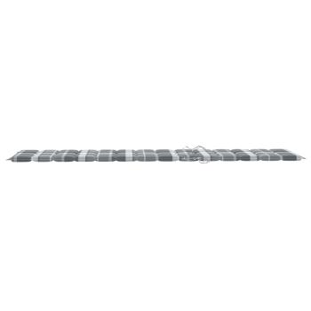 Sonnenliegen 2 Stk. Auflagen Graues Karomuster Massivholz Teak
