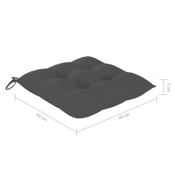 Klappbare Gartenstühle 6 Stk. mit Kissen Massivholz Akazie