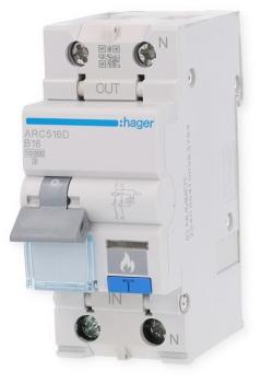 ARDEBO.de Hager ARC516D Fehlerlichtbogen-Schutzeinrichtung AFDD mit LS-Schalter 1P+N 10kA B-16A 2M