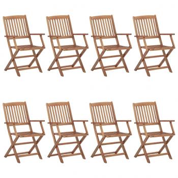 ARDEBO.de - Klappbare Gartenstühle 8 Stk. Massivholz Akazie