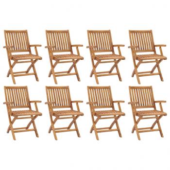 ARDEBO.de - Klappbare Gartenstühle 8 Stk. Massivholz Teak