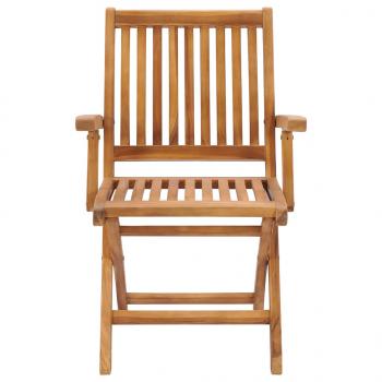 Klappbare Gartenstühle mit Kissen 6 Stk. Massivholz Teak