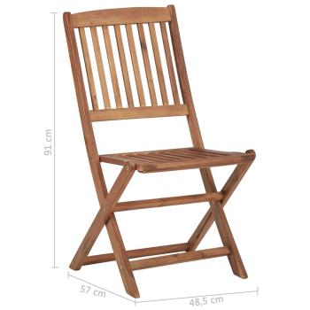 Klappbare Gartenstühle 8 Stk. mit Kissen Massivholz Akazie