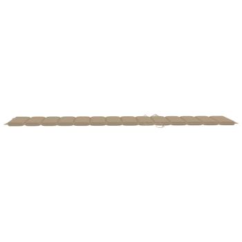 Sonnenliegen 2 Stk. mit Auflagen Beige Massivholz Teak