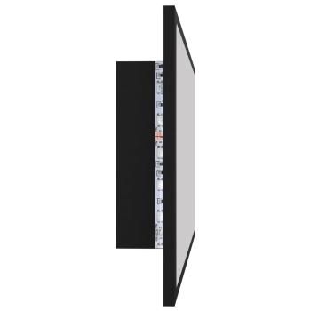 ARDEBO.de - LED-Badspiegel Schwarz 80x8,5x37 cm Acryl