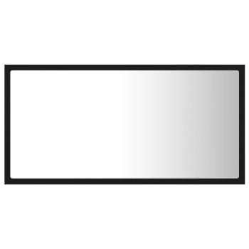 LED-Badspiegel Schwarz 80x8,5x37 cm Acryl