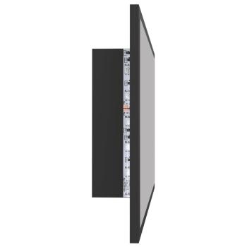LED-Badspiegel Grau 80x8,5x37 cm Acryl