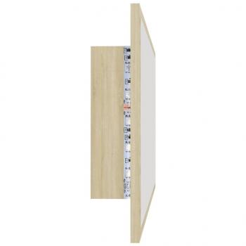 LED-Badspiegel Sonoma-Eiche 80x8,5x37 cm Acryl