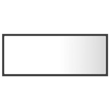 LED-Badspiegel Grau 100x8,5x37 cm Acryl