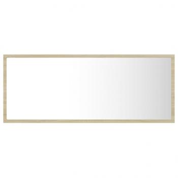 LED-Badspiegel Sonoma-Eiche 100x8,5x37 cm Acryl