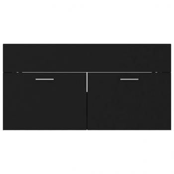 Badmöbel-Set Schwarz Holzwerkstoff