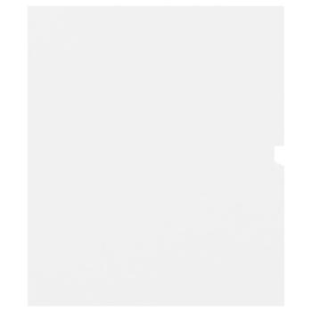 Waschbeckenunterschrank mit Einbaubecken Weiß Holzwerkstoff