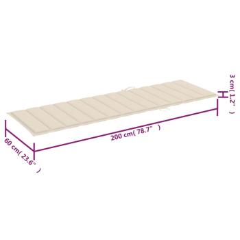 Sonnenliegen 2 Stk. mit Tisch und Auflagen Massivholz Akazie
