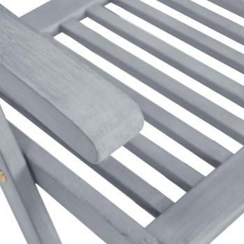 Verstellbare Gartenstühle 8 Stk. Grau Massivholz Akazie
