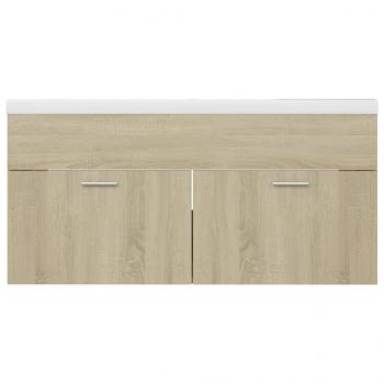 Waschbeckenunterschrank Einbaubecken Sonoma-Eiche Holzwerkstoff