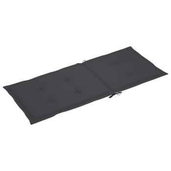 Verstellbare Gartenstühle mit Auflagen 8 Stk. Grau Akazienholz