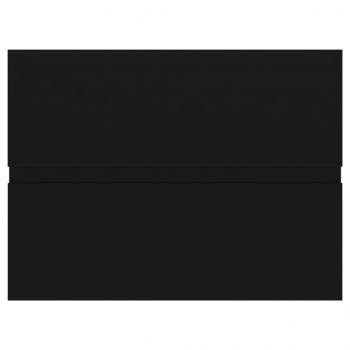 Waschbeckenunterschrank mit Einbaubecken Schwarz Holzwerkstoff