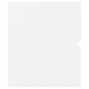 Waschbeckenunterschrank mit Einbaubecken Weiß Holzwerkstoff