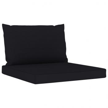 ARDEBO.de - Palettenkissen 2-tlg. Schwarz Oxford-Gewebe