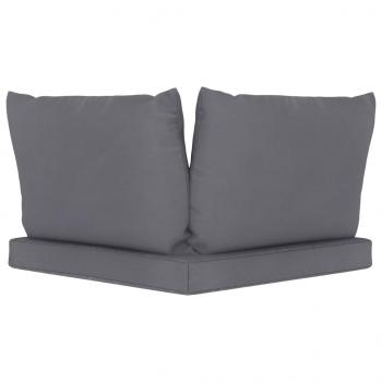 Palettenkissen 3-tlg. Anthrazit Oxford-Gewebe