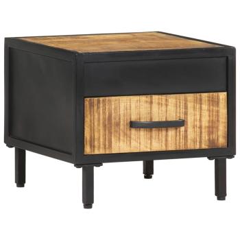 Nachttisch 40x40x35 cm Raues Mangoholz