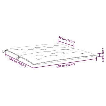 ARDEBO.de - Gartenbank-Auflagen 2 Stk. Schwarz 100x50x7 cm Oxford-Gewebe