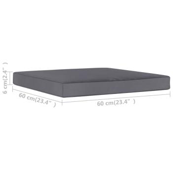 Palettenkissen Anthrazit 60x60x8 cm Oxford-Gewebe
