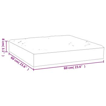 ARDEBO.de - Palettenkissen Schwarz 60x60x6 cm Oxford-Gewebe