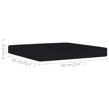 Palettenkissen Schwarz 60x60x6 cm Oxford-Gewebe