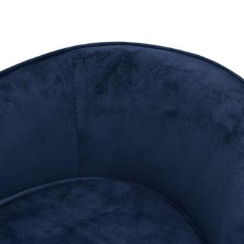 Hundesofa Blau 69x49x40 cm Plüsch und Kunstleder   