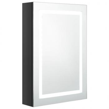 LED-Spiegelschrank fürs Bad Glänzend Schwarz 50x13x70 cm
