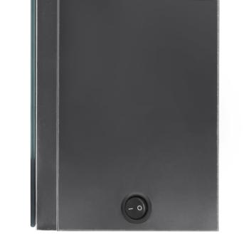 LED-Spiegelschrank fürs Bad Glänzend Grau 50x13x70 cm
