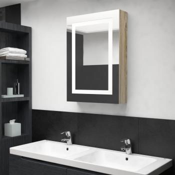 ARDEBO.de - LED-Spiegelschrank fürs Bad Eichenoptik 50x13x70 cm