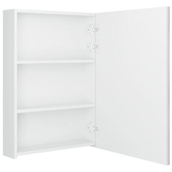 LED-Spiegelschrank fürs Bad Glänzend Weiß 50x13x70 cm