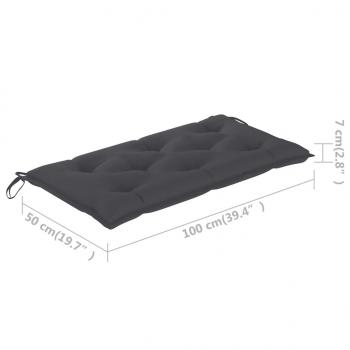 Gartenbank-Auflagen 2 Stk. Anthrazit 100x50x7 cm Oxford-Gewebe