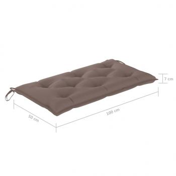 Gartenbank-Auflagen 2 Stk. Taupe 100x50x7 cm Oxford-Gewebe