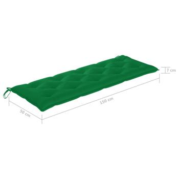 ARDEBO.de - Gartenbank-Auflagen 2 Stk. Grün 150x50x7 cm Oxford-Gewebe