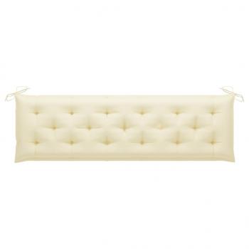 Gartenbank-Auflagen 2 Stk. Cremeweiß 180x50x7 cm Oxford-Gewebe