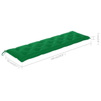 ARDEBO.de - Gartenbank-Auflagen 2 Stk. Grün 180x50x7 cm Oxford-Gewebe