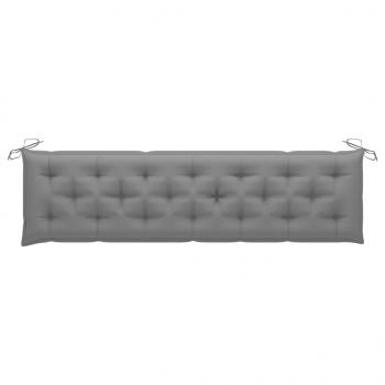 Gartenbank-Auflagen 2 Stk. Grau 200x50x7 cm Oxford-Gewebe