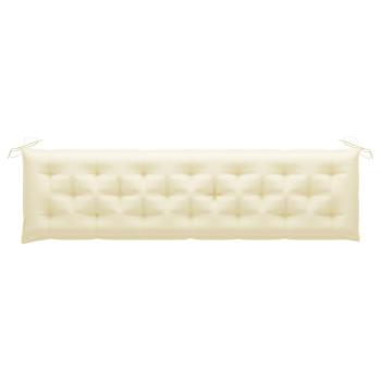 Gartenbank-Auflagen 2 Stk. Cremeweiß 200x50x7 cm Oxford-Gewebe