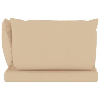 Palettenkissen 3-tlg. Beige Oxford-Gewebe
