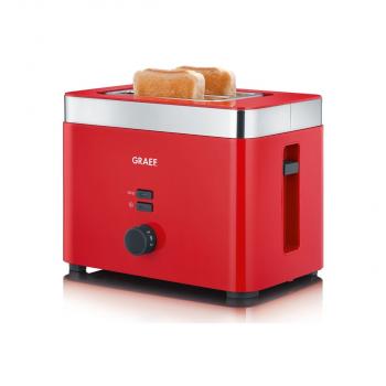 ARDEBO.de Graef TO 63 Toaster, 888 Watt, Bräunungsgradregler mit sechs Stufen, rot