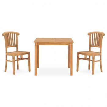 ARDEBO.de - 3-tlg. Garten-Essgruppe Massivholz Teak 