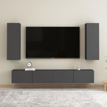 TV-Schrank Grau 30,5x30x90 cm Holzwerkstoff