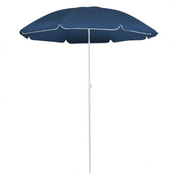 ARDEBO.de - Sonnenschirm mit Stahlmast Blau 180 cm