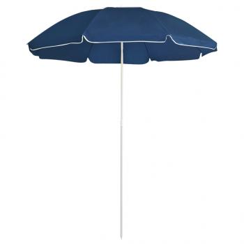 ARDEBO.de - Sonnenschirm mit Stahlmast Blau 180 cm