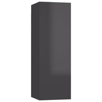 TV-Schrank Hochglanz-Grau 30,5x30x90 cm Holzwerkstoff