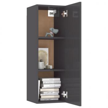 TV-Schrank Hochglanz-Grau 30,5x30x90 cm Holzwerkstoff
